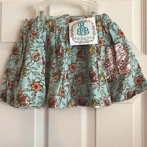 🆕 Right Bank Babies Girls 2T Reversible Skirt Blue Red Boutique